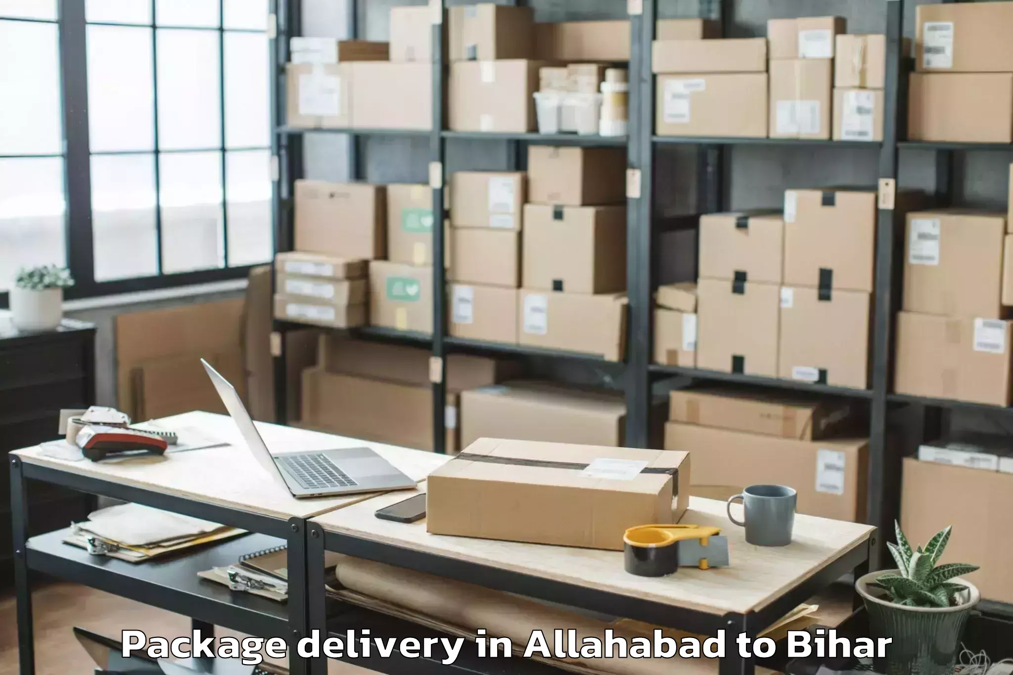 Easy Allahabad to Gaunaha Package Delivery Booking